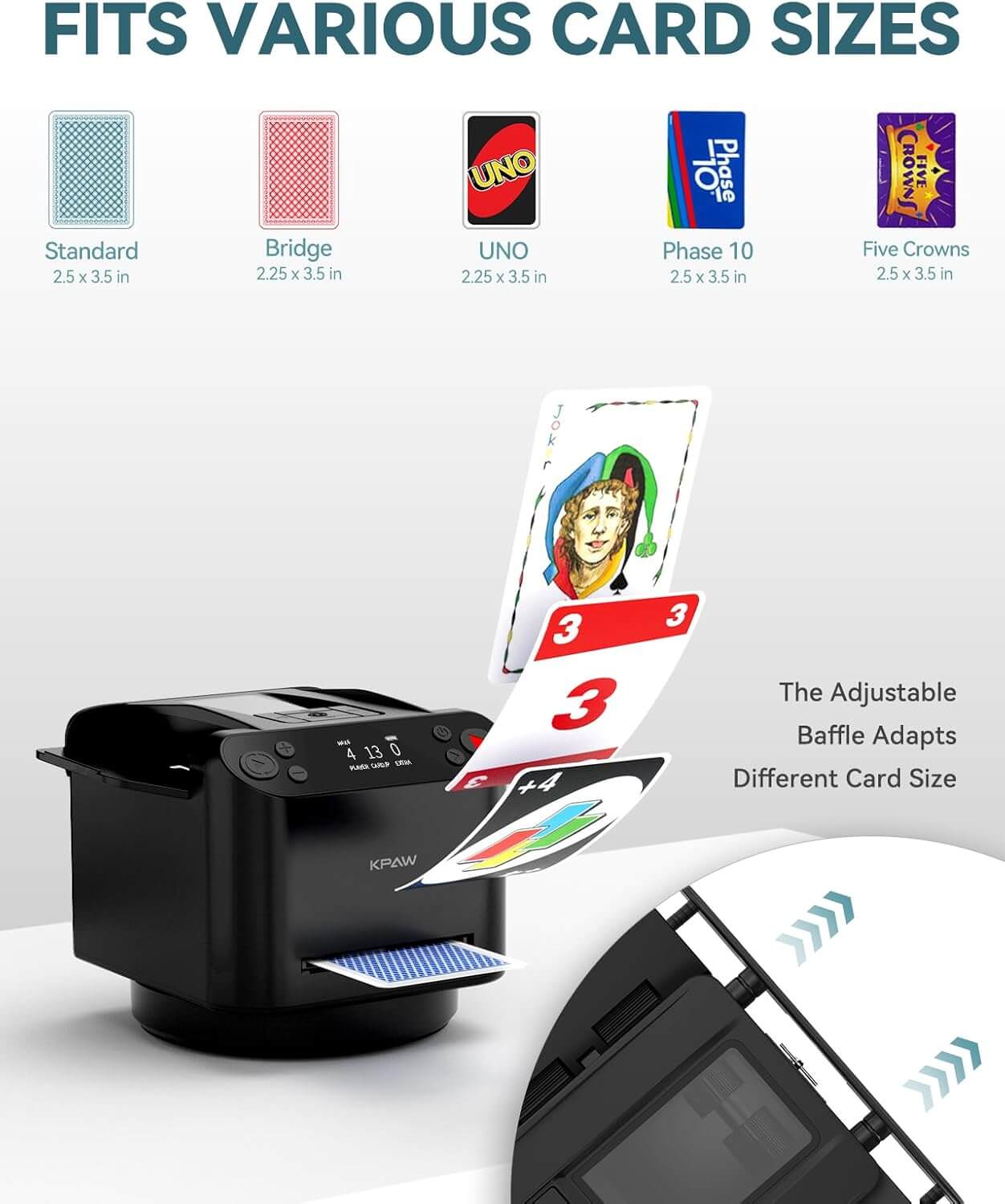 2-in-1 Automatic Card Shuffler & Dealer With 4 Card Drawing Remotes - TARHUS