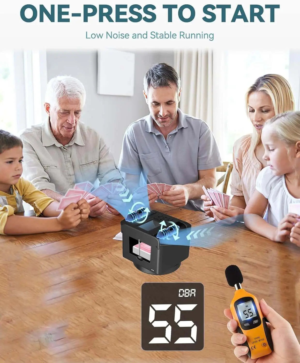 2-in-1 Automatic Card Shuffler & Dealer With 4 Card Drawing Remotes - TARHUS