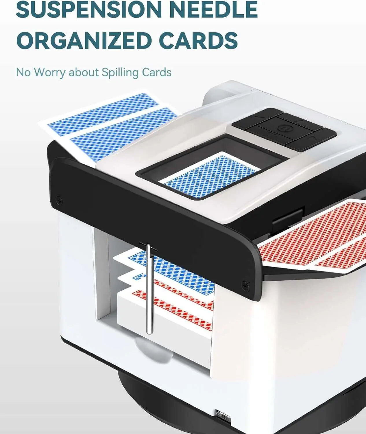 2-in-1 Automatic Card Shuffler & Dealer With 4 Card Drawing Remotes - TARHUS