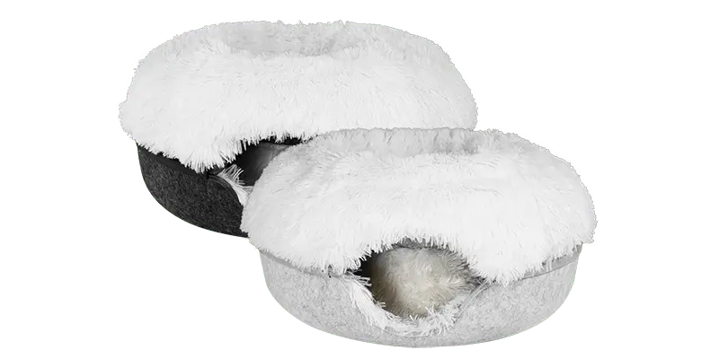 Cat Cave Calming Donut Bed for Anxiety Relief & Cozy Sleeping TARHUS Animals & Pet Supplies