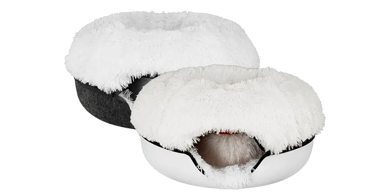 Cat Cave Calming Donut Bed for Anxiety Relief & Cozy Sleeping TARHUS Animals & Pet Supplies