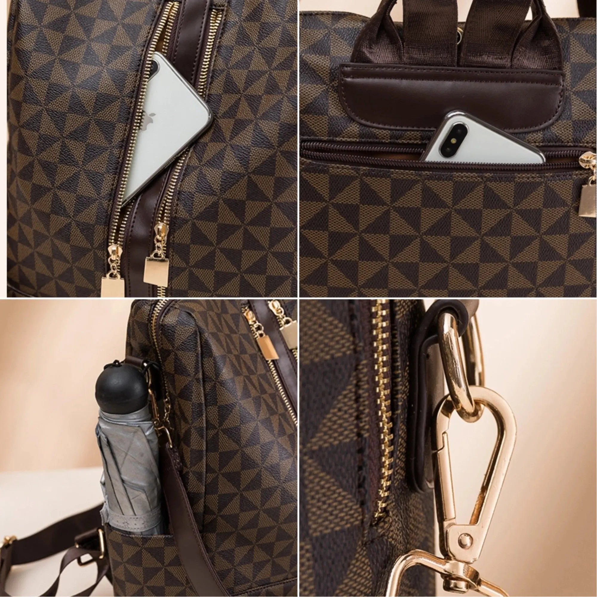 Stylish Convertible Backpack with Clutch - TARHUS