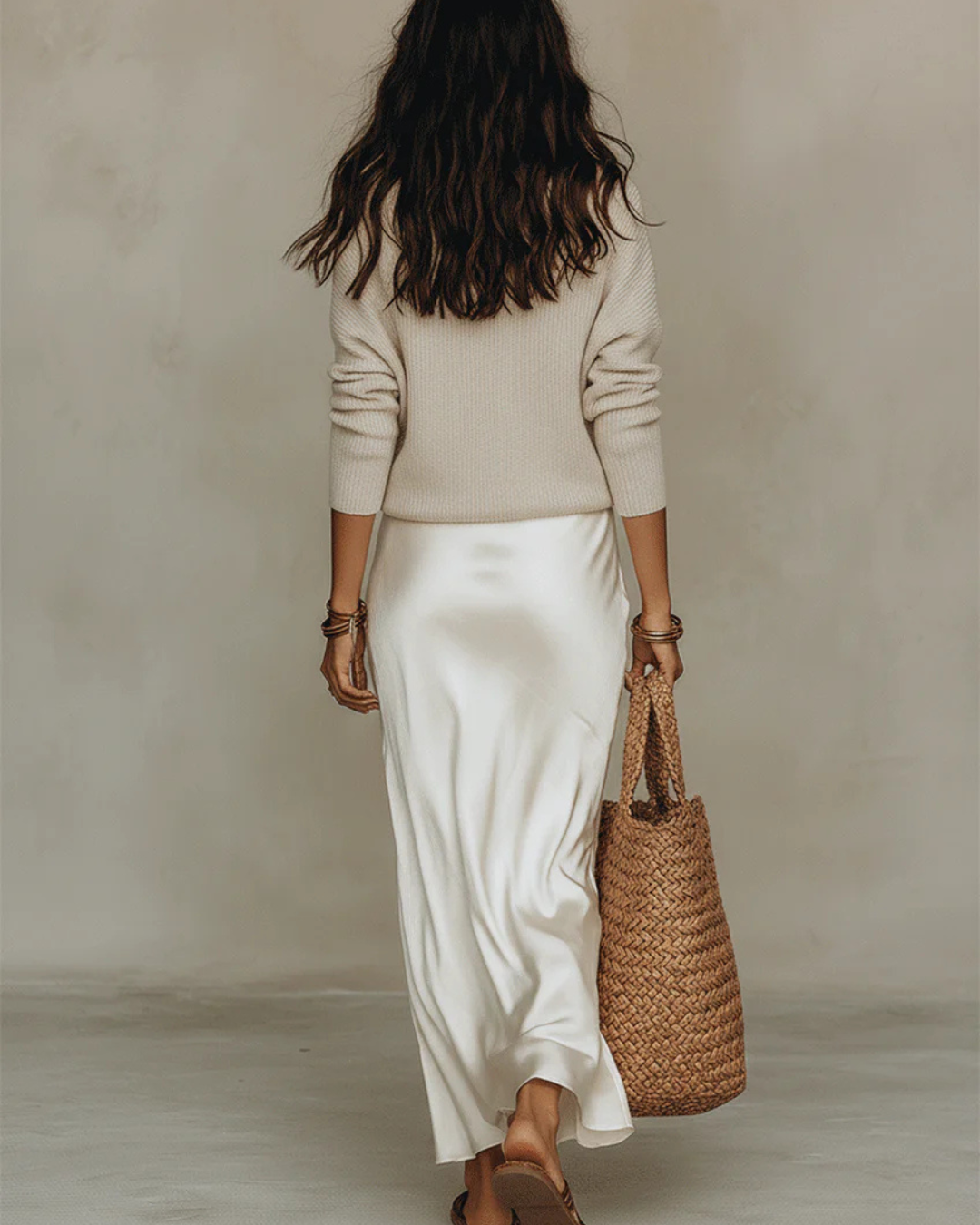Elena | Midi Satin Dress with Included Sweater TARHUS
