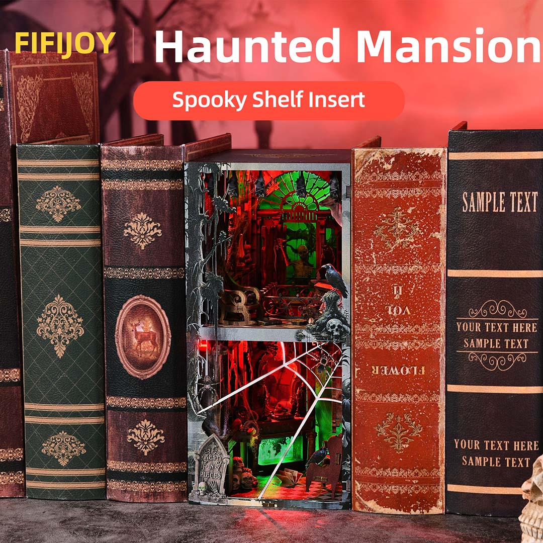 Haunted Mansion DIY Wooden Book Nook Shelf Insert TARHUS