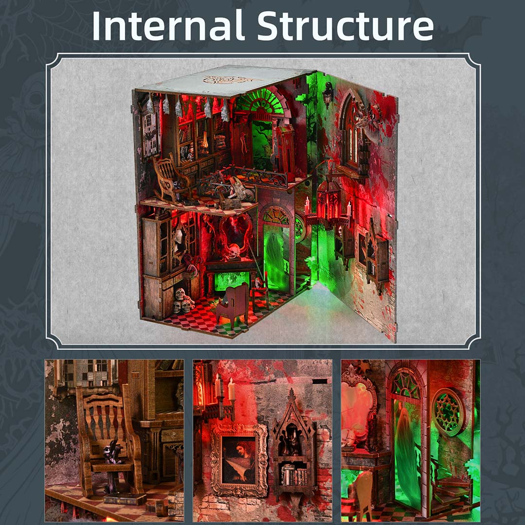 Haunted Mansion DIY Wooden Book Nook Shelf Insert TARHUS