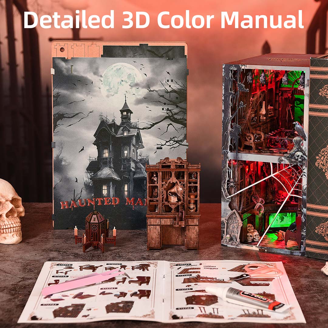 Haunted Mansion DIY Wooden Book Nook Shelf Insert TARHUS