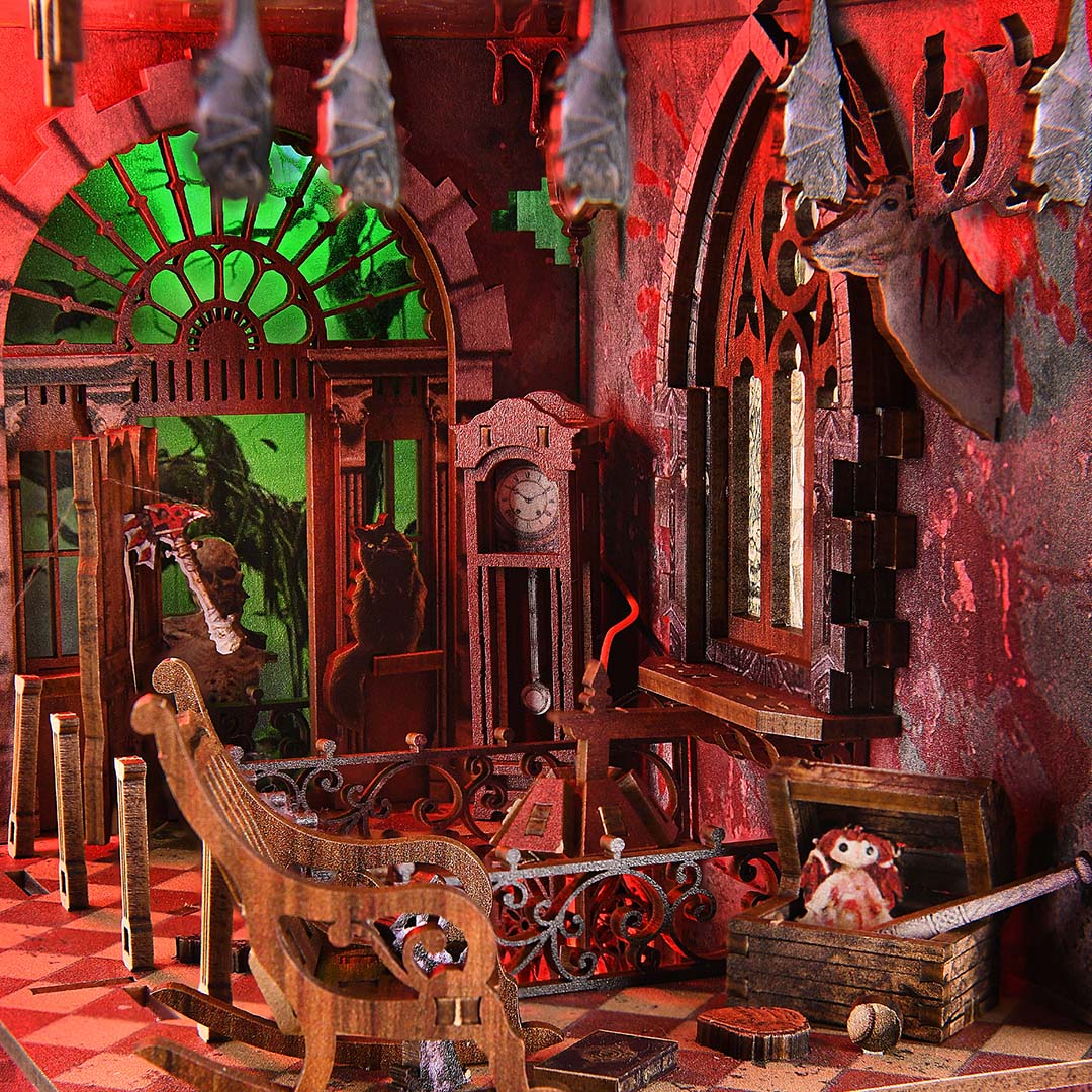 Haunted Mansion DIY Wooden Book Nook Shelf Insert TARHUS