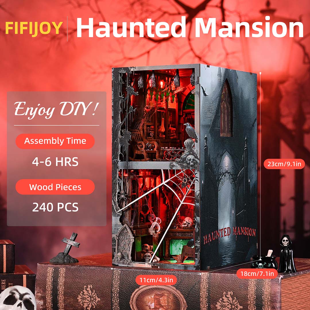 Haunted Mansion DIY Wooden Book Nook Shelf Insert TARHUS