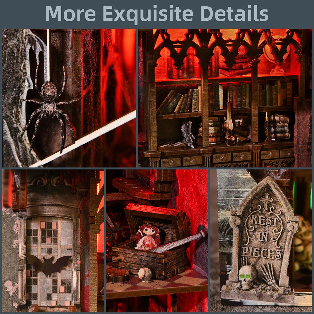 Haunted Mansion DIY Wooden Book Nook Shelf Insert TARHUS
