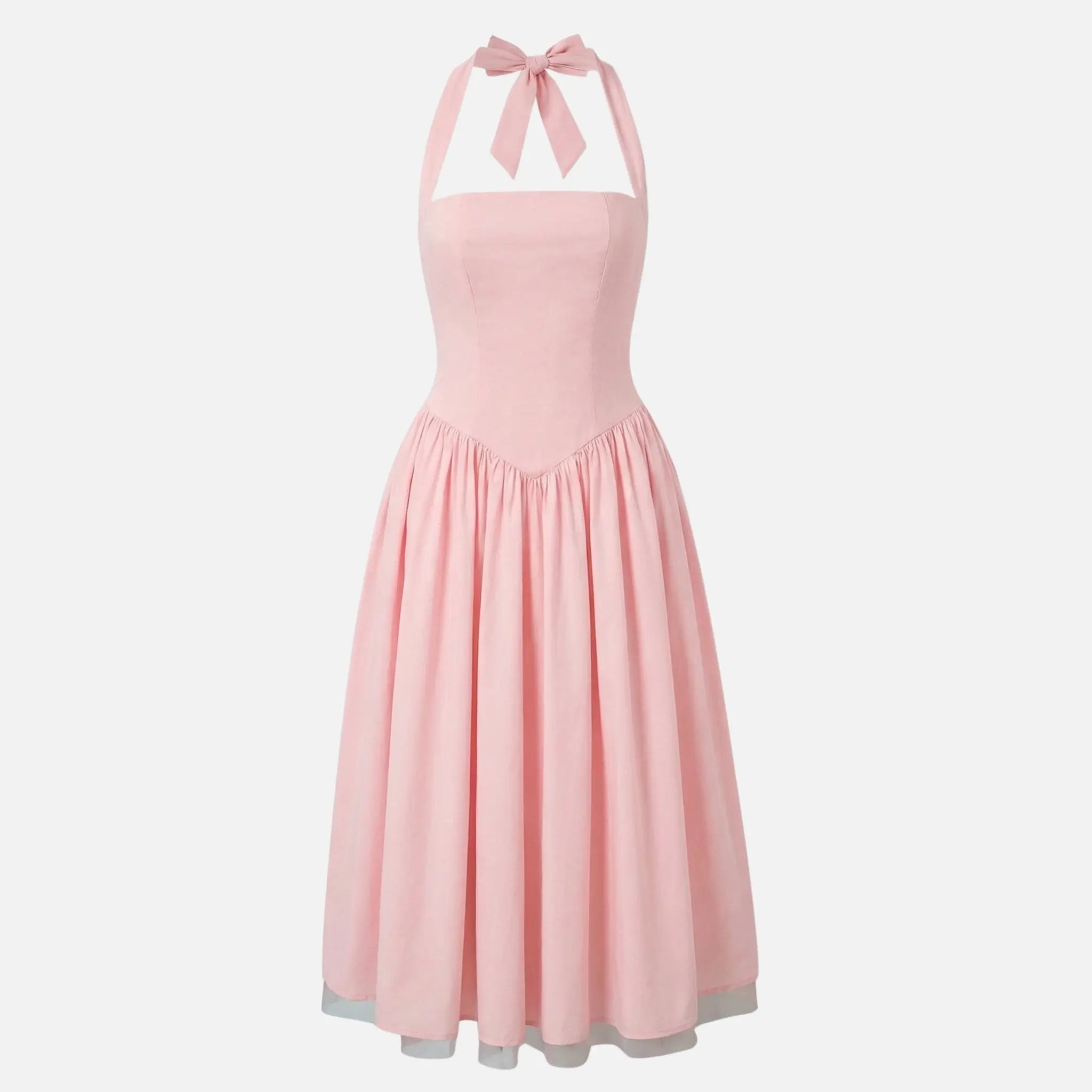 Fit and Flare Midi Dress with Halter Neck for Women TARHUS SS - Womens - Midi Dress
