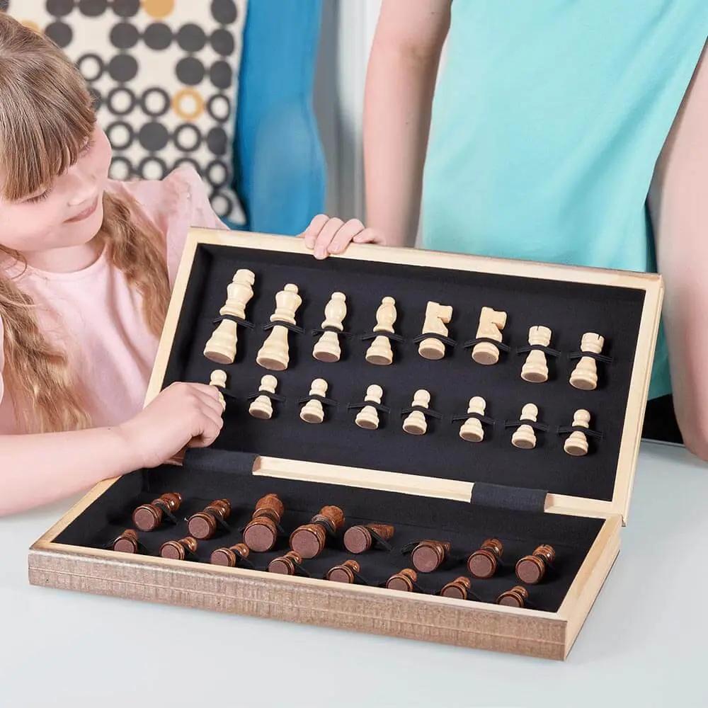 Folding Chess Board - Luxury 15 Inch Chess Set - TARHUS