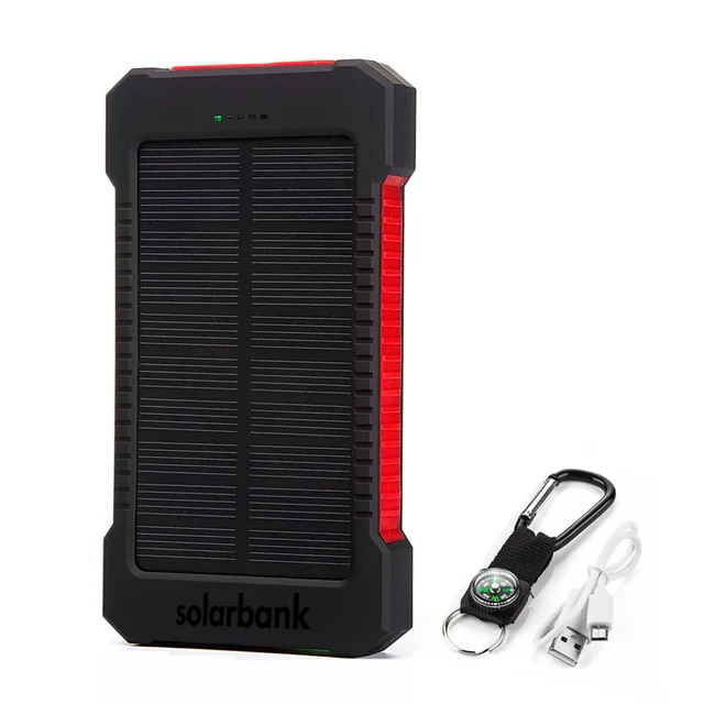 Solar Power Bank – Portable Waterproof Charger with Dual USB & LED Flashlight | SolarBank TARHUS