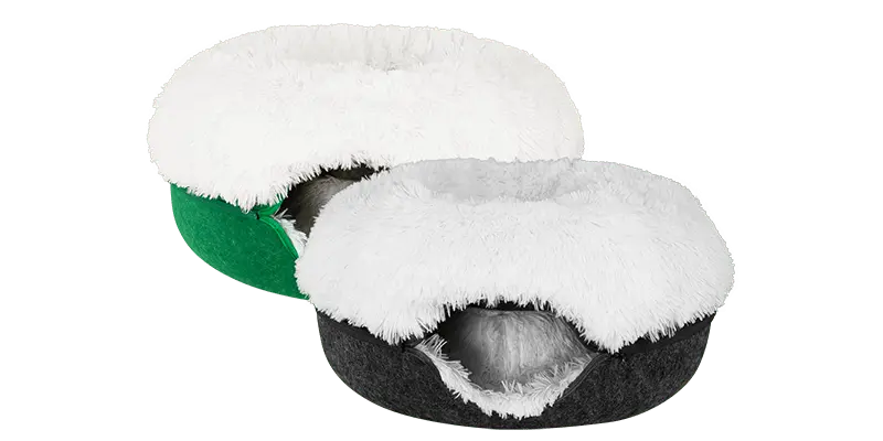 Cat Cave Calming Donut Bed for Anxiety Relief & Cozy Sleeping TARHUS Animals & Pet Supplies