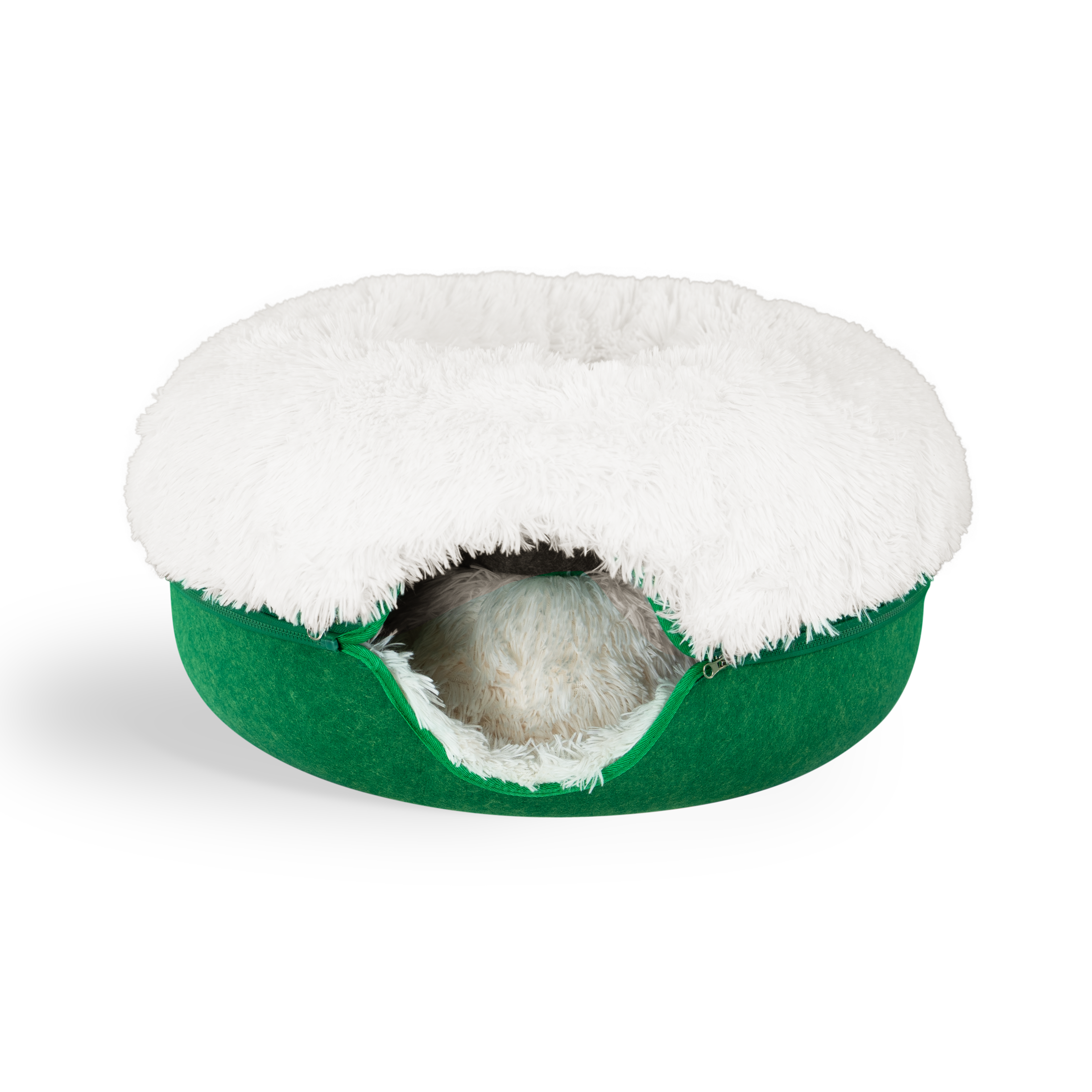 Cat Cave Calming Donut Bed for Anxiety Relief & Cozy Sleeping