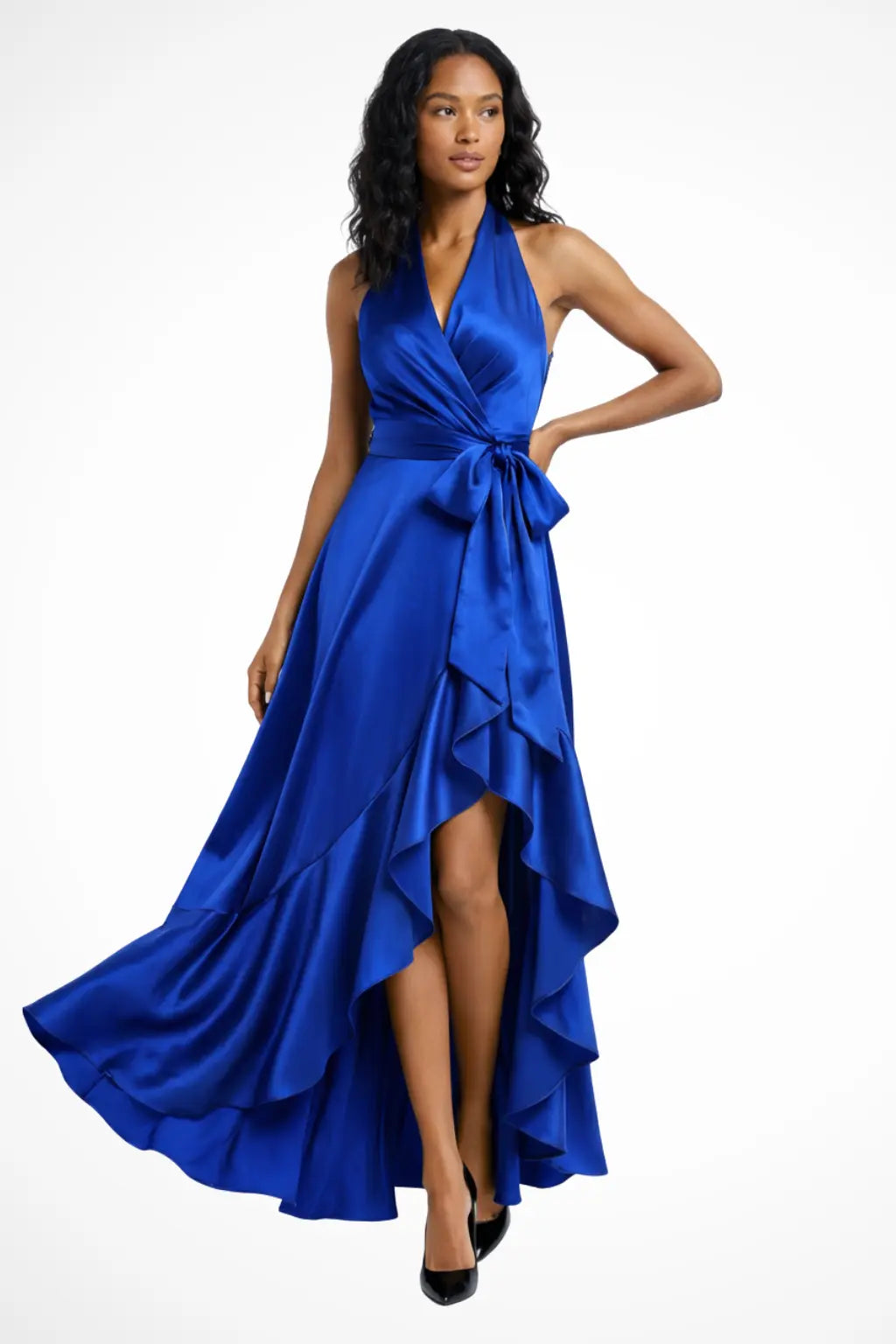 Seraphine | Women Halter Satin Wedding Guest Maxi Dress TARHUS Dresses in Clothing