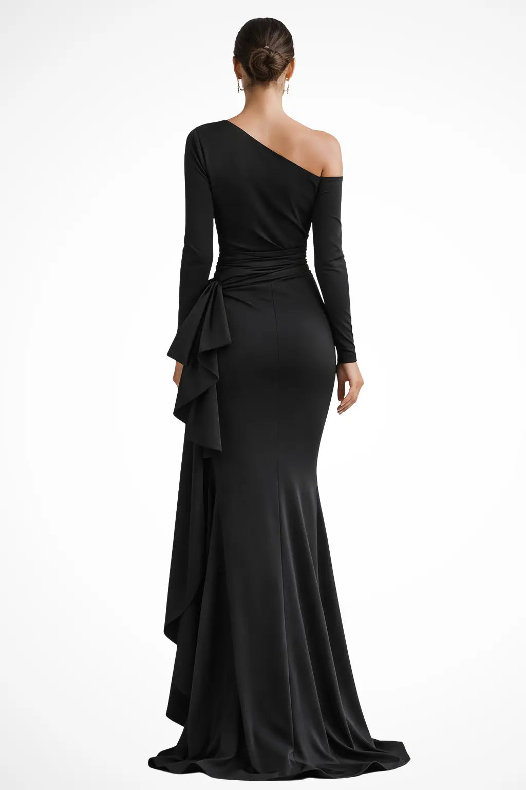 Valmora | Women One Shoulder Satin Maxi Wedding Guest Evening Dress TARHUS Wedding Guest Gowns
