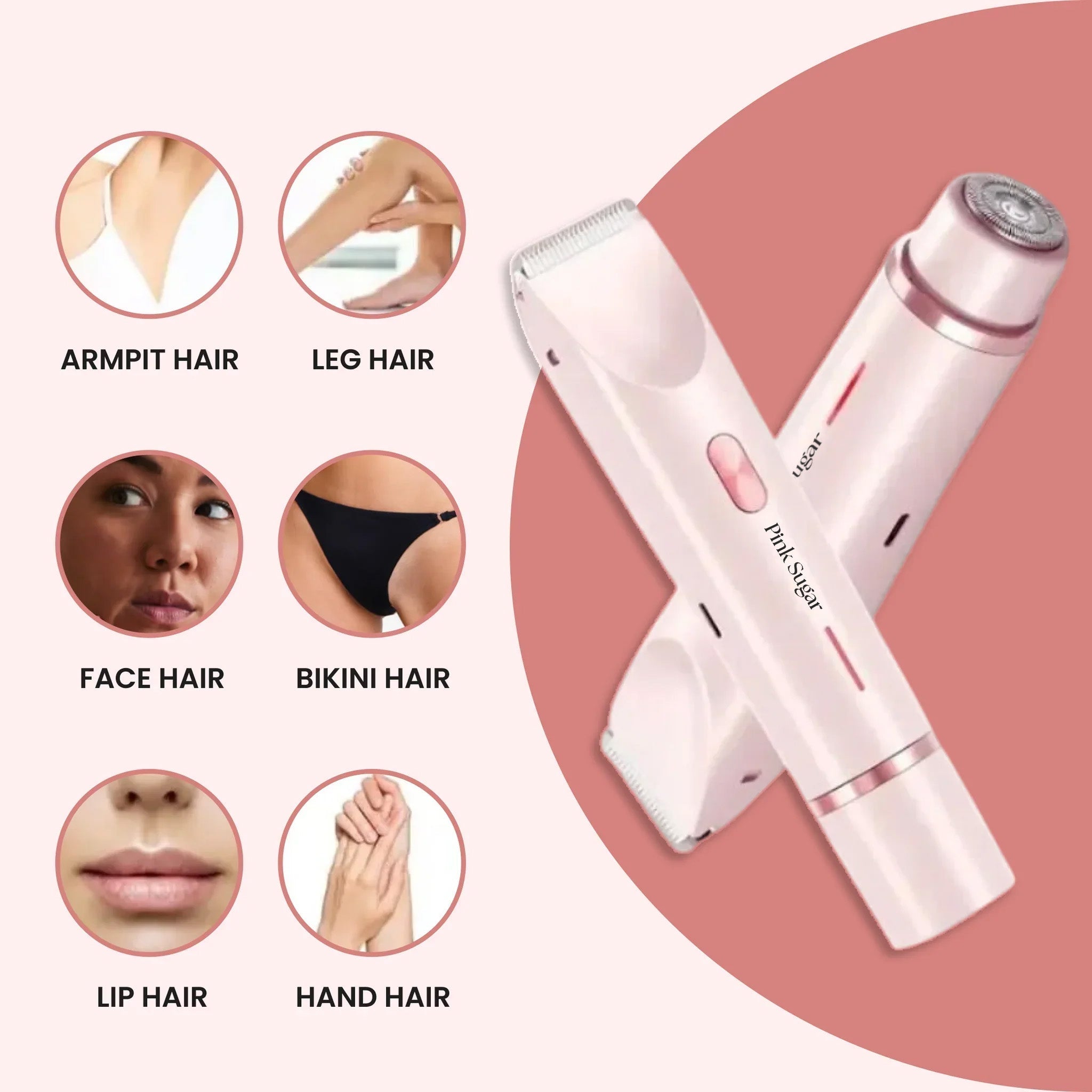 Pink Sugar Ultimate 2-in-1 Bikini Trimmer - Electric Razor TARHUS