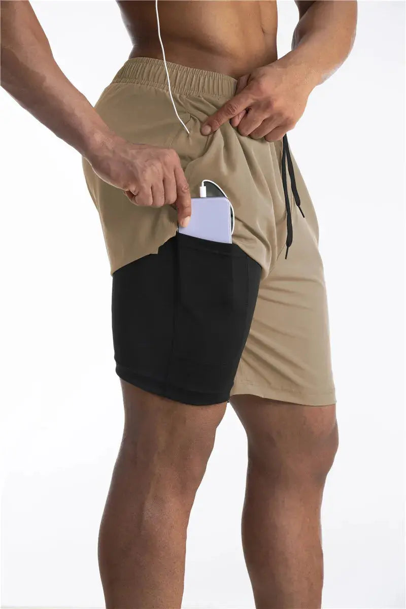 Running Shorts with Liner & Phone Pocket – Comfort & Functionality TARHUS Sportbroek man