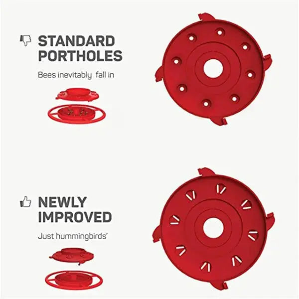 Bee-Proof Hanging Hummingbird Feeder with Perch – Leak-Free Design, Ant Guard, Easy-Clean Reservoir - TARHUS