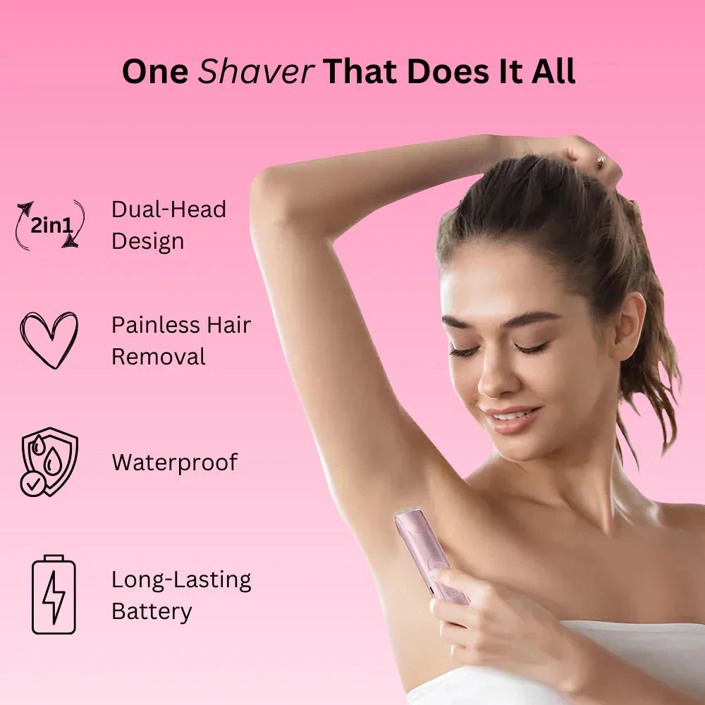 GlamGlide | Electric Shaver for Women – Cordless, Rechargeable Razor for Bikini Line TARHUS 0