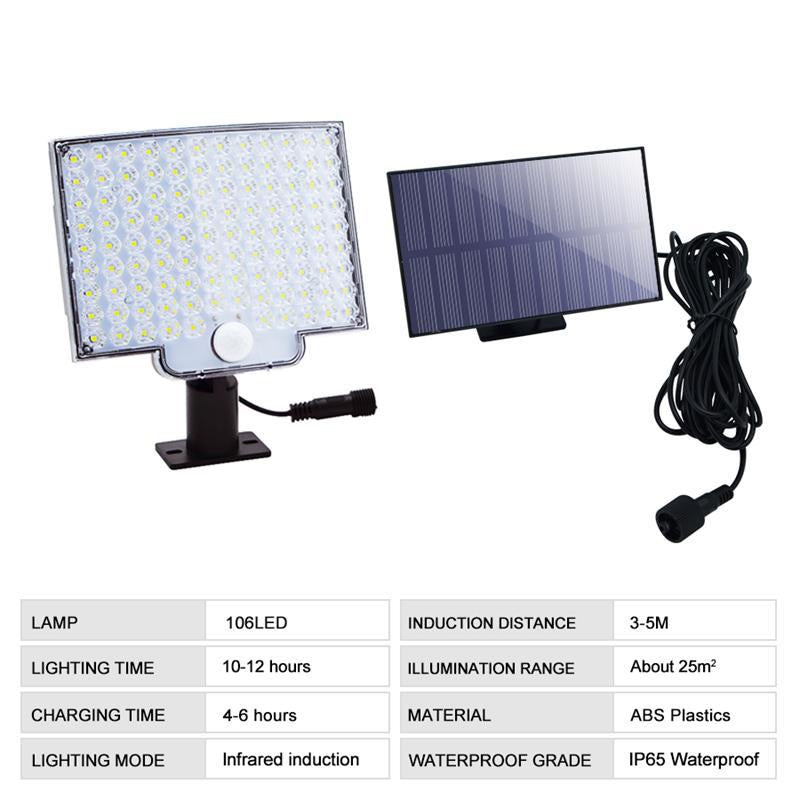 LED Solar Outdoor Light with Motion Sensor – Waterproof Wall-Mounted Security Light for Garden, Patio & Driveway - TARHUS