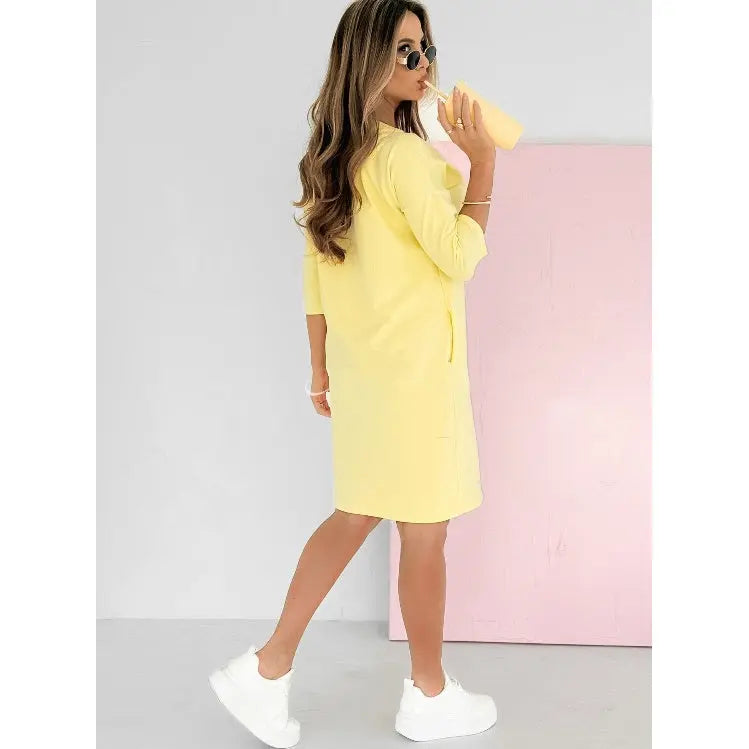 Knit Mini Dress with 3/4 Sleeves for Women TARHUS AS - Womens - Mini Dress