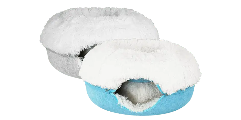 Cat Cave Calming Donut Bed for Anxiety Relief & Cozy Sleeping TARHUS Animals & Pet Supplies