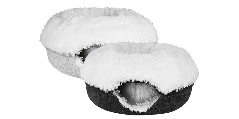 Cat Cave Calming Donut Bed for Anxiety Relief & Cozy Sleeping TARHUS Animals & Pet Supplies