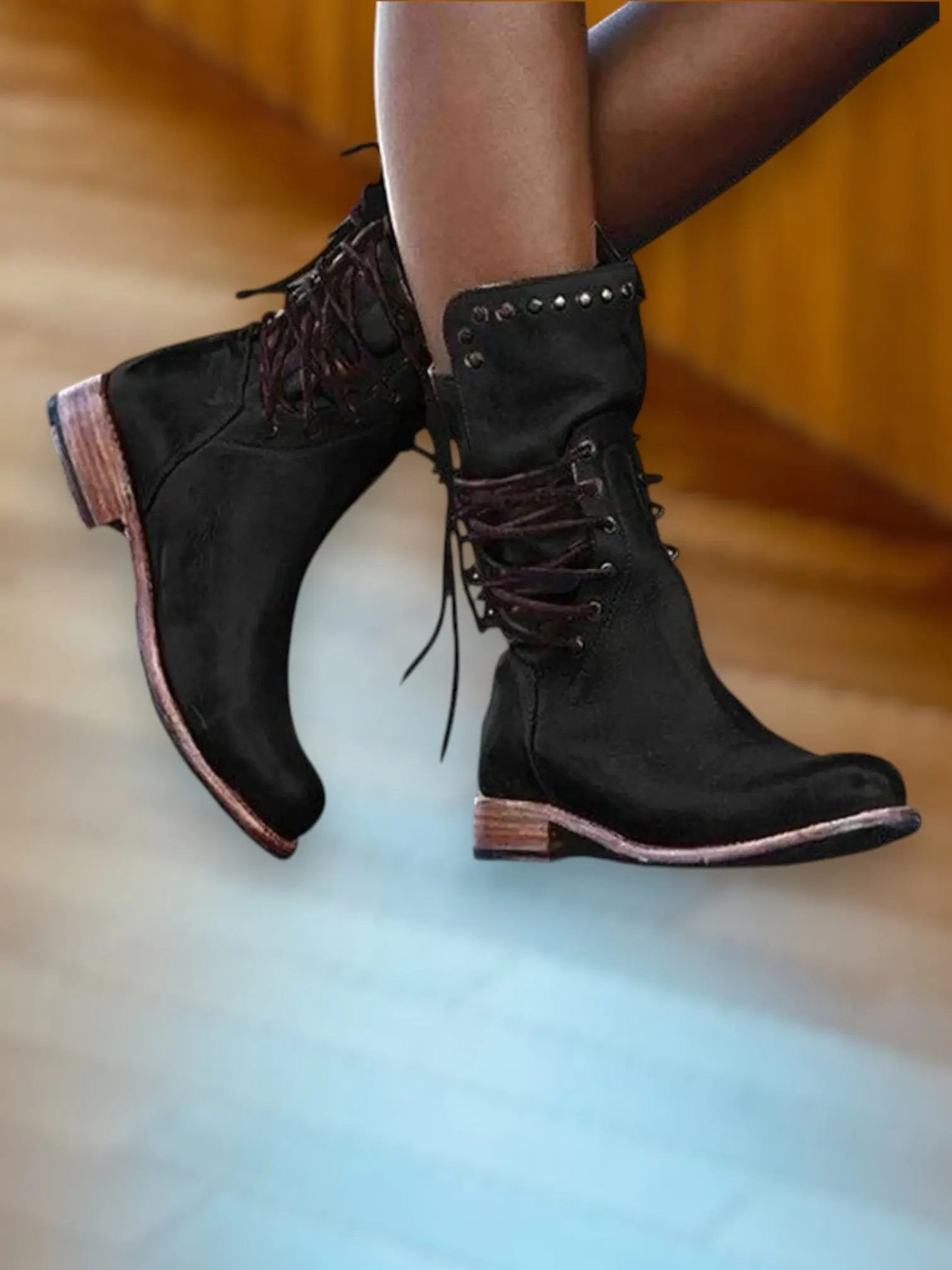 Lacey | Women's Leather Lace-Up Ankle Boots for All-Day Comfort - TARHUS