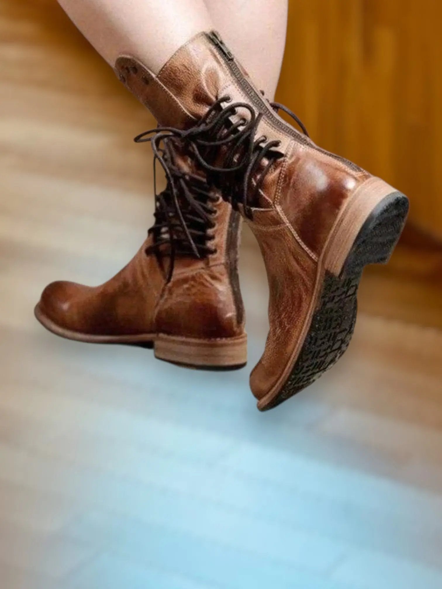 Lacey | Women's Leather Lace-Up Ankle Boots for All-Day Comfort - TARHUS