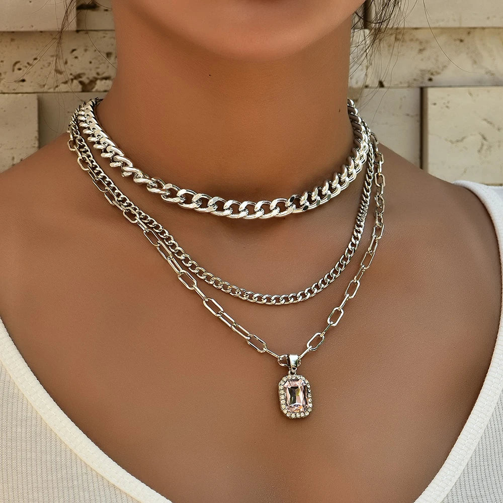Aurora - Pink Gemstone Drapery Necklace (includes ALL 3 Necklaces) - TARHUS