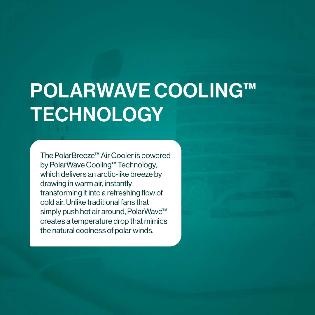 PolarBreeze | Mini Air Cooler – Portable Rechargeable Cooling with PolarWave Technology