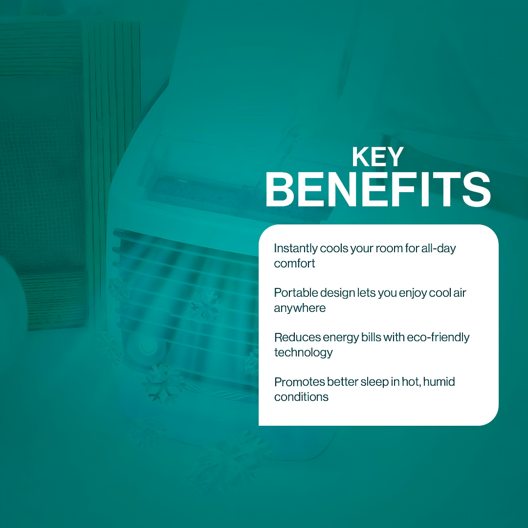 PolarBreeze | Mini Air Cooler – Portable Rechargeable Cooling with PolarWave Technology