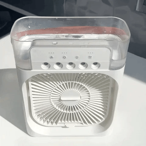 Glacia | Mini Ice Misting Fan – Portable Air Cooler & Humidifier with Fast Cooling