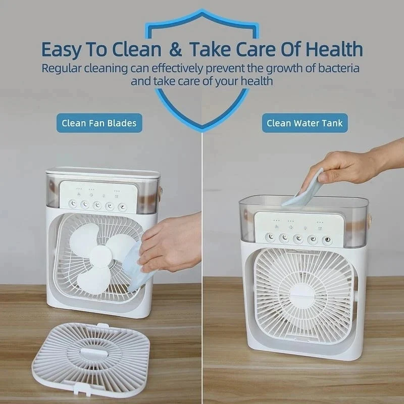 Glacia | Mini Ice Misting Fan – Portable Air Cooler & Humidifier with Fast Cooling