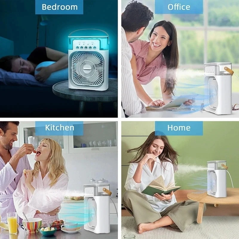 Glacia | Mini Ice Misting Fan – Portable Air Cooler & Humidifier with Fast Cooling