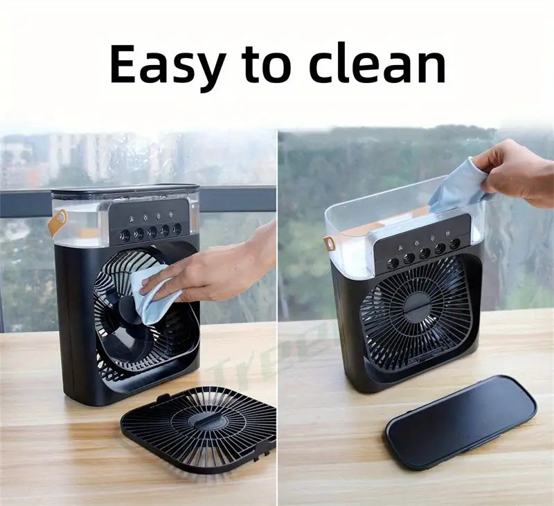Glacia | Mini Ice Misting Fan – Portable Air Cooler & Humidifier with Fast Cooling
