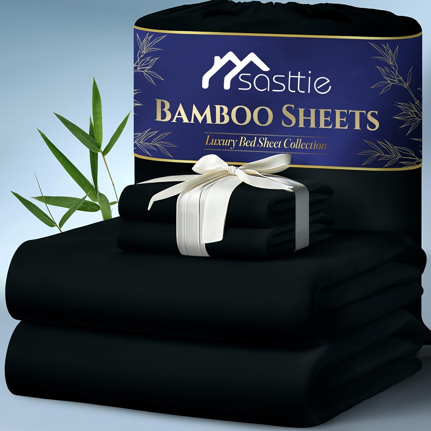 4pcs Bed Sheet Set - Ultra Soft Bamboo Blend - Super Cooling & Soft Bed Sheets - Fitted Sheet Deep Pocket Up to 40.64cm - Perfect for Hot Sleepers - Hotel-Quality Bedding Sheets Set - GREAT GIFTS TARHUS