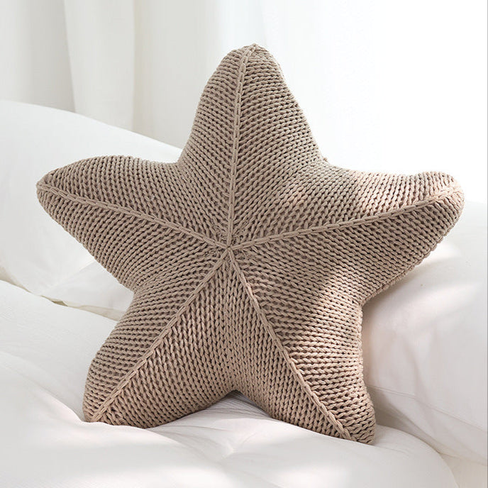 Caspian | Knit Starfish Pillow – Soft Decorative Coastal Pillow for Sofa & Bed TARHUS
