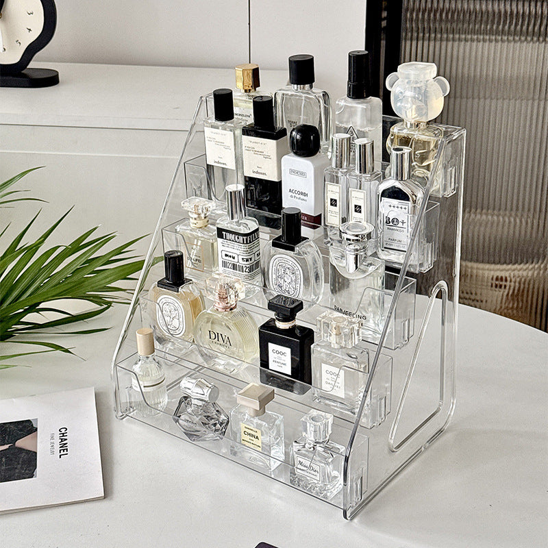 NOVO | Acrylic Makeup Organizer – 5-Tier Clear Cosmetic & Perfume Display Rack TARHUS