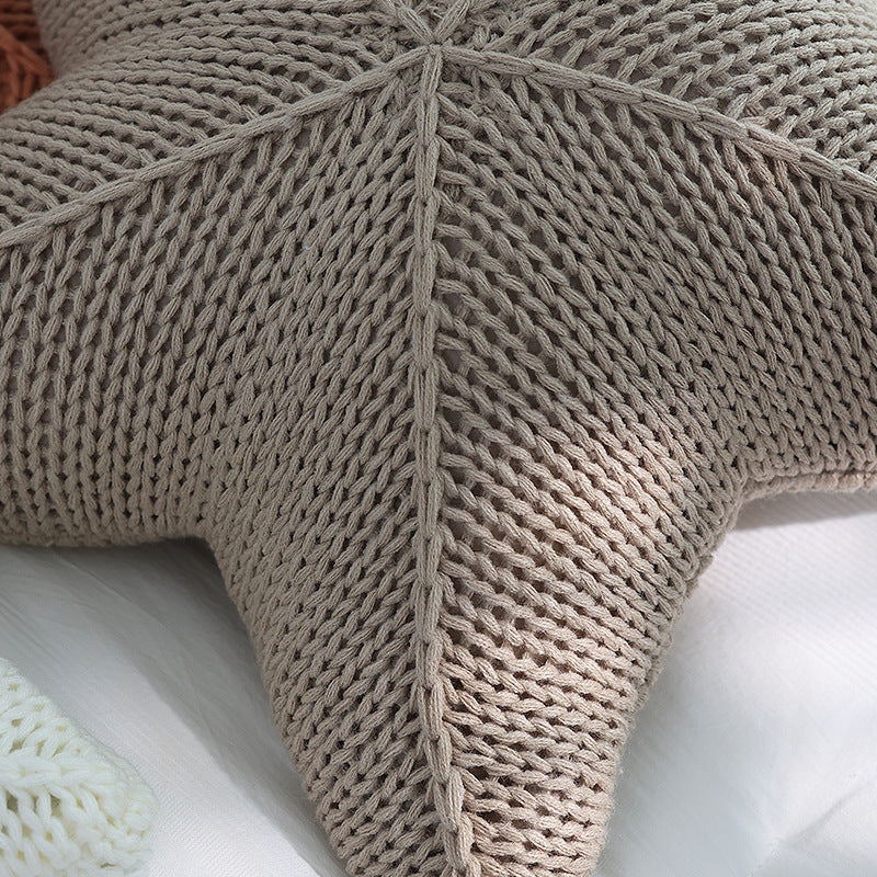Caspian | Knit Starfish Pillow – Soft Decorative Coastal Pillow for Sofa & Bed TARHUS