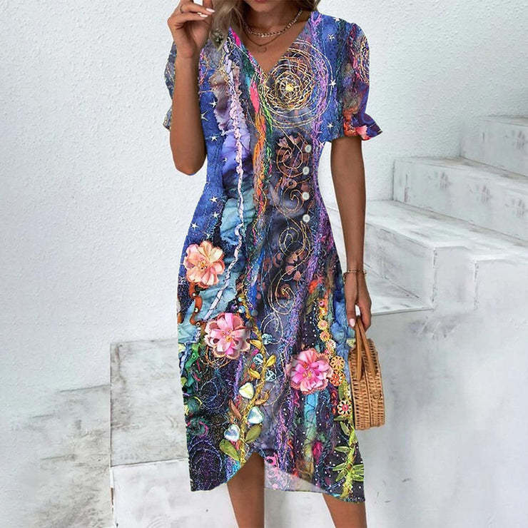 Stunning Patterned Dress for Women – Stylish & Versatile - TARHUS