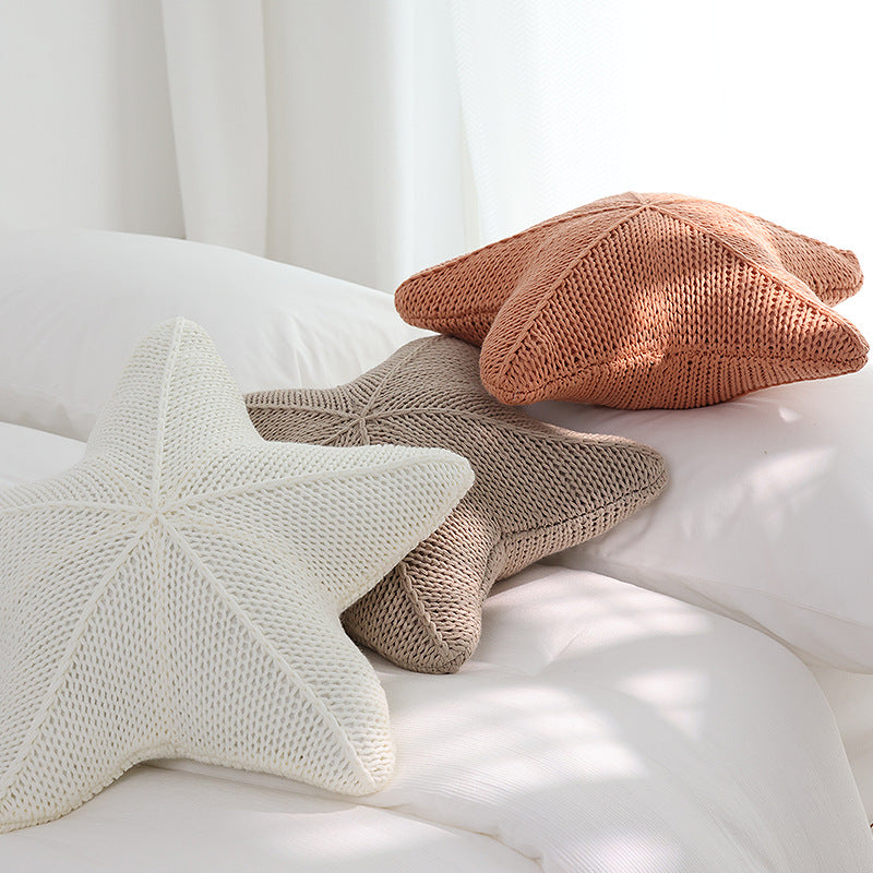 Caspian | Knit Starfish Pillow – Soft Decorative Coastal Pillow for Sofa & Bed TARHUS Home Accessories