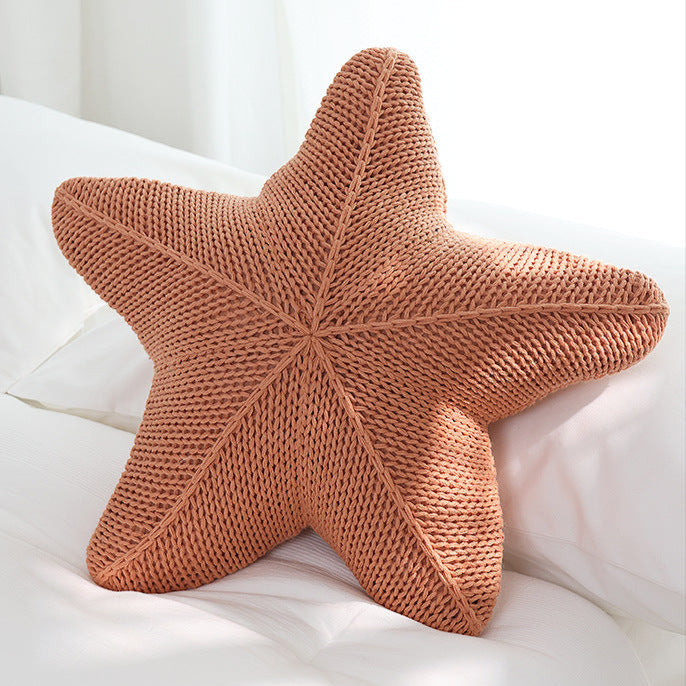 Caspian | Knit Starfish Pillow – Soft Decorative Coastal Pillow for Sofa & Bed TARHUS