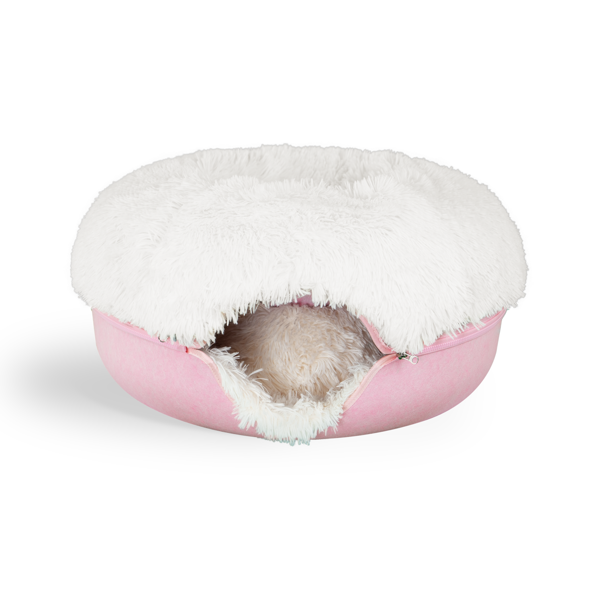 Cat Cave Calming Donut Bed for Anxiety Relief & Cozy Sleeping