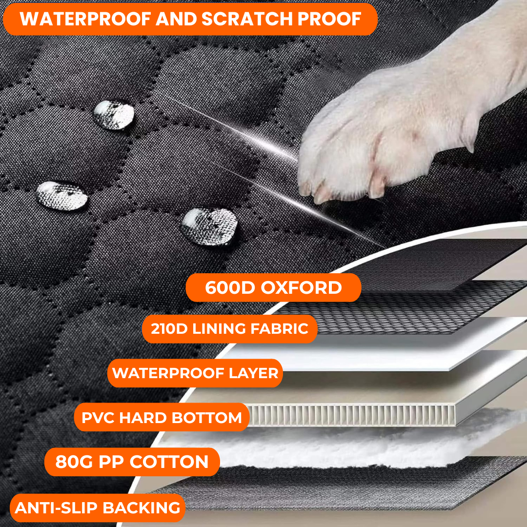 PupMat | Dog Car Seat Cover – Waterproof Pet Hammock for Back Seat TARHUS
