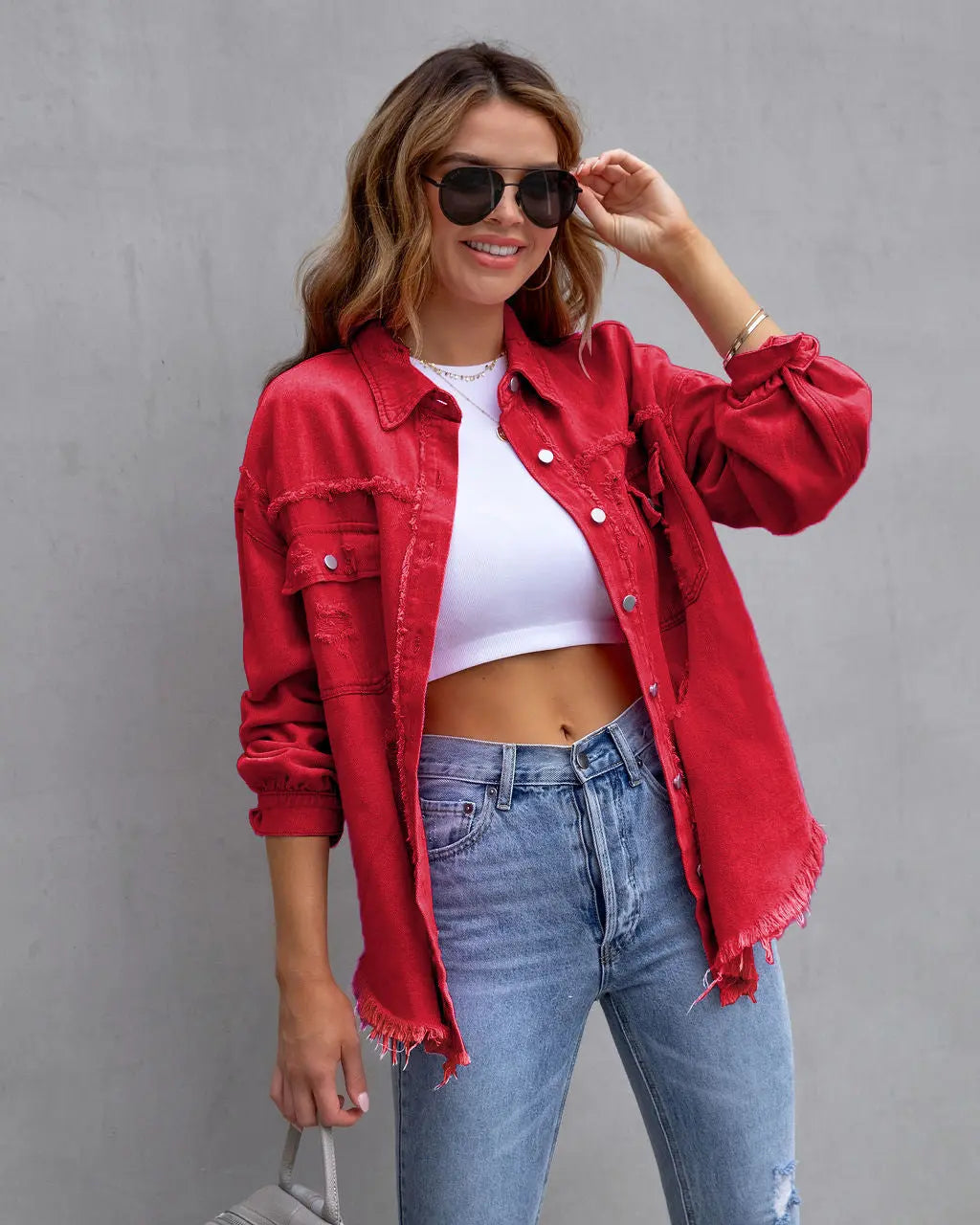 Jenny | Ripped Denim Jacket - TARHUS