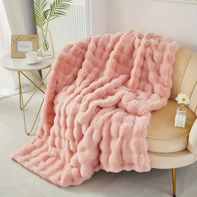 RABBIT FAUX-FUR BLANKET - TARHUS