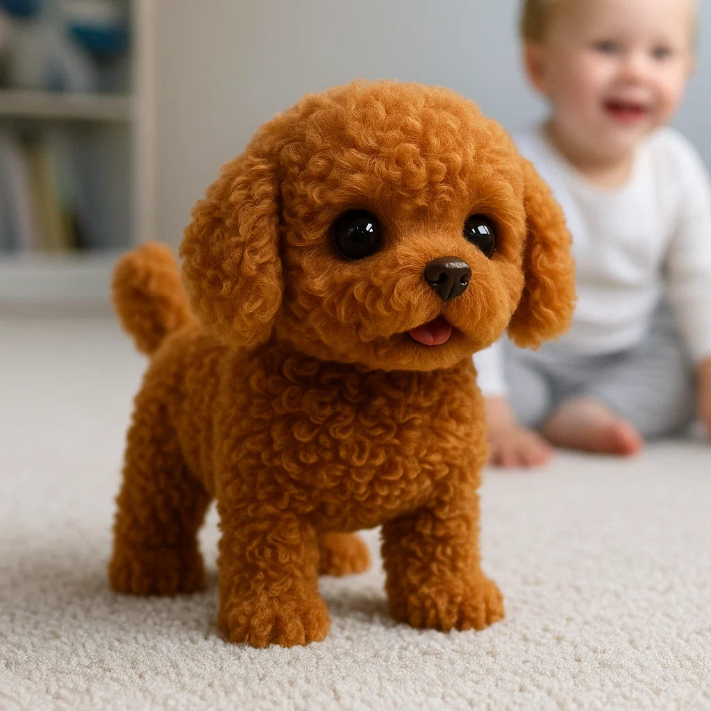 Pawra | Realistic Interactive Plush Puppy – Eco-Friendly Lifelike Toy Dog