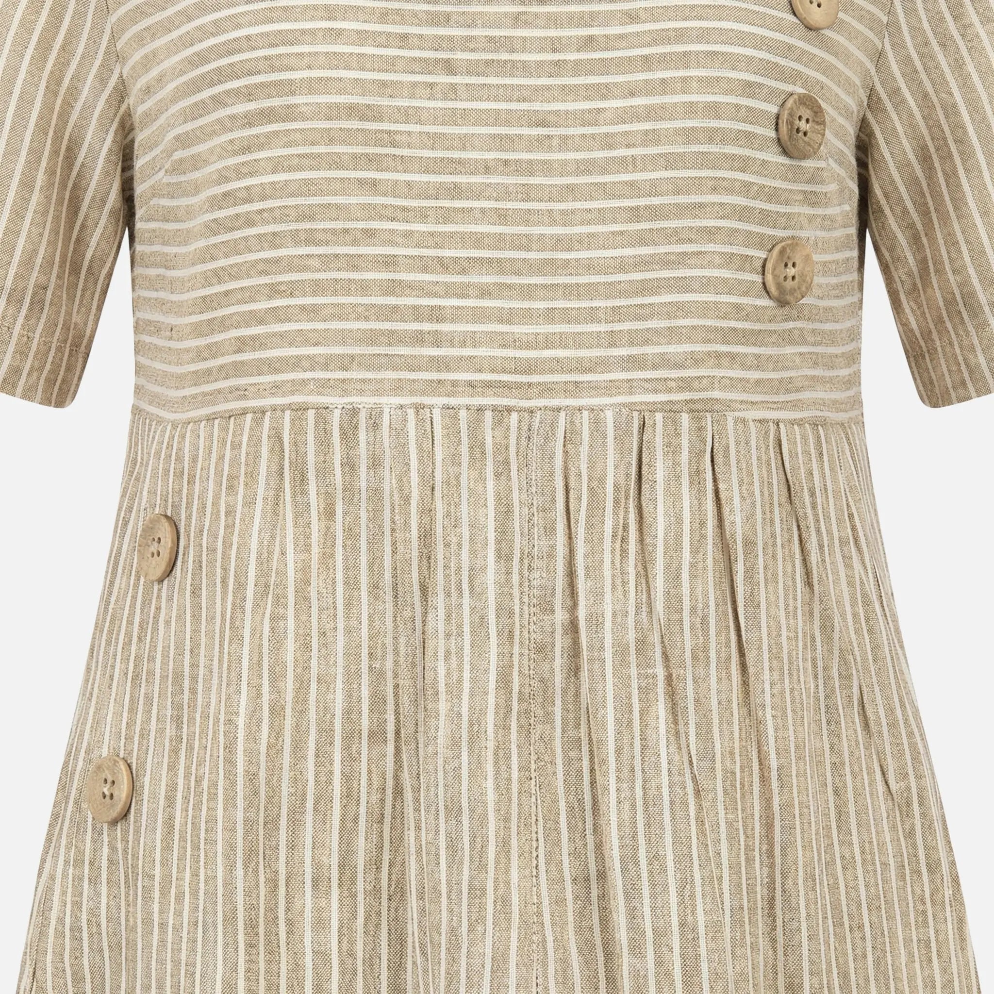 Linen Midi Dress with Button Detailing for Women TARHUS SS - Womens - Midi Dress